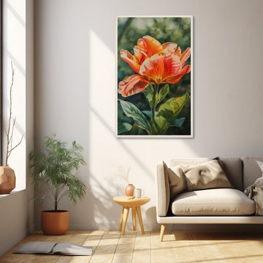 Metallic Flower Painting